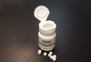 Methenamine timed burning pills